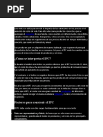 El Índice de Precios Al Consumo