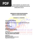 ORDENANZA SOBRE CONDECORACIÓN MUNICIPAL 26 Diciembre