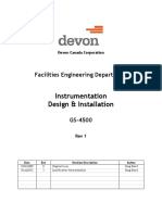 GS-4500 Instrumentation Design and Installation Specification