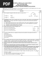 Kendriya Vidyalaya Sangathan Ziet Chandigarh: Practice Paper Unit-Iv-Moving Charges and Magnetism