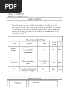 Bhagya 2 Years New Resume