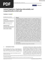 Ecological Research 2021 Suzuki Animal Linguistics Exploring Referentiality and Compositionality in Bird Calls