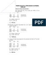 Ejercicios de Matematica Financiera de Tiempo Exacto Aproximado e Interes Simple 1