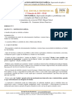 Esboço Da Lição 5 - Motim em Família - Pr. Caramuru Afonso Francisco