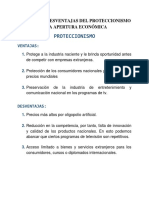 Act. Ventajas y Desventajas Del Proteccionismo y La Apertura Económica