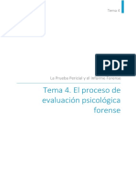 Tema 4. El Proceso de Evaluación Psicológica Forense