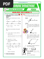 Operaciones Con Vectores para Tercer Grado de Secundaria