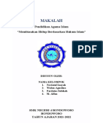 MAKALAH Membiasakan Hidup Belandaskan Agama