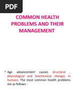 Mon Health Problems and Management of Elderly