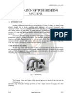 Fabrication of Tube Bending Machine