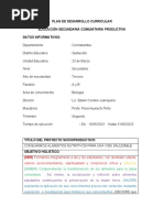 Plan de Desarrollo Curricular 2 Trimestre