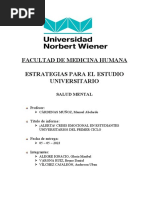 ¡Alerta! Crisis Emocional en Estudiantes Universitarios Del Primer Ciclo