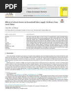 School Closure On Household Labor Supply Evidence From Rural China