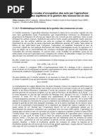 1.1.5. Impacts Des Modes D'occupation Des Sols Par L'agriculture Sur La Recharge Des Aquifères Et La Gestion Des Ressources en Eau