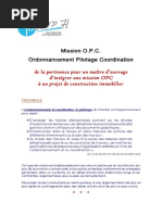 Mission O.P.C. Ordonnancement Pilotage Coordination