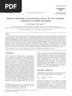 Quantum Engineering of Nanoelectronic Devices