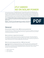 FAQ On Solar