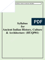 Syllabus For Ancient Indian History, Culture & Architecture (HUQP01)