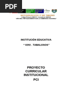 Proyecto Curricular Institucional 0292. Aleni, Lincol, Jorge.....