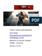 Crysis 2 Guide Missions 1 To 10