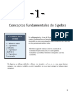 Conceptos Fundamentales de Álgebra: Contenido de La Unidad