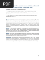 Case Series Study - Radiological Parameters Outcomes in Open Reduction and Internal Fixation of Distal Radius Fractures