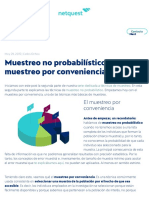 Muestreo No Probabilístico - Muestreo Por Conveniencia