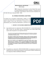 Resolución Consejo Nacional Electoral