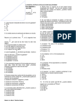 Prueba Acumulativa Matemática Período 2 Grado Sexto