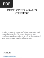 Developing A Sales Strategy