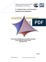 Unidad Ii Ecuaciones Diferenciales de Orden Cauchy Euler