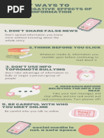 Green & Pink Unplugged Offline Tech Life Tips List Infographic