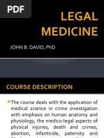 in Legal Medicine