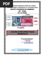 Cours D'informatique Générale Destiné Aux Étudiants de L1 LMD Info 2022 - 2023