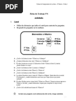 Fichas Comprensión Lectora 6° Básico