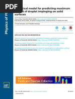 Analytical Model For Predicting Maximum Spread of Droplet Impinging On Solid Surfaces