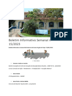 Boletim Informativo Semanal #15 - 2023