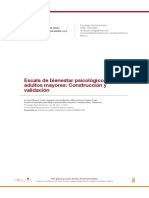 Escala de Bienestar Psicológico para Adultos Mayores - Construcción y Validación