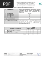 Gestión Del Mantenimiento