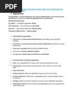 Lecture 1 Business Organisations and Their Stakeholders