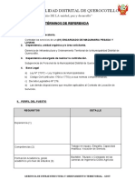 TDR Ordenamiento Territorial