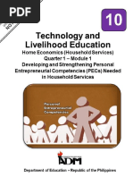 Q1Week1 - TLE HE HS10 - Q1 - Mod1 - Developing and Strengthening PECs Needed in HS