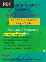 m9 - Week 1 - Quadratic Equations. - Module 2pptx