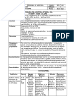 Programa de Auditoria Del SG-SST SODIMAC