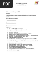 Trabajo Autonomo 1 - Variables Discretas y Continuas - Binomial