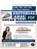 Last 3 Month Vocabulary Magazine by Nimisha Ma'Am January To March