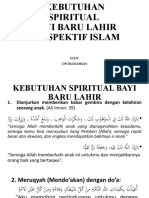 Kebutuhan Spiritual Bayi Baru Lahir Dalam Islam