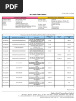 Account Statement: Customer Information Branch/Account Information