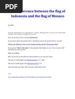 The Difference Between Indonesian Flag and Flag of Monaco