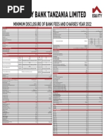 Equity Bank Tarrif and Charges